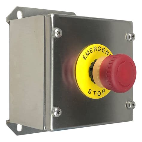 stainless steel e stop enclosure|e stop push button.